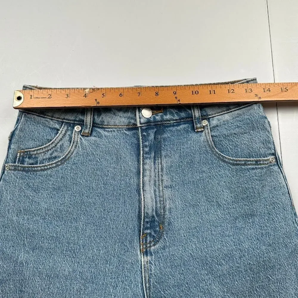 Rollas Jeans Womens 28 Blue Dusters High Rise Slim Straight Stretch Pockets